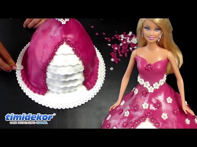 Barbie Doll Cake - HOW TO decorate a princess cake. Dort s panenkou