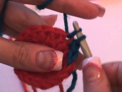 Háčkování - změna barvy u krátkých sloupků; Crochet - Changing Colors