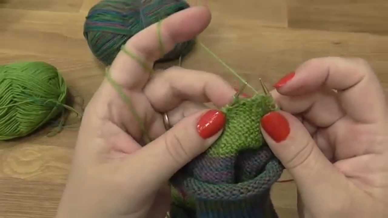 Kurz pletení ponožek - pata + váček podruhé  (7. díl) Knitting socks
