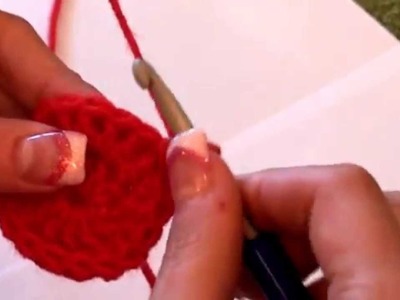 Háčkování - dvakrát nahozený dlouhý sloupek 2DS; Crochet - Treble crochet