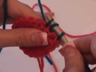 Háčkování - změna barvy u polodlouhých sloupků; Crochet - Changing Colors