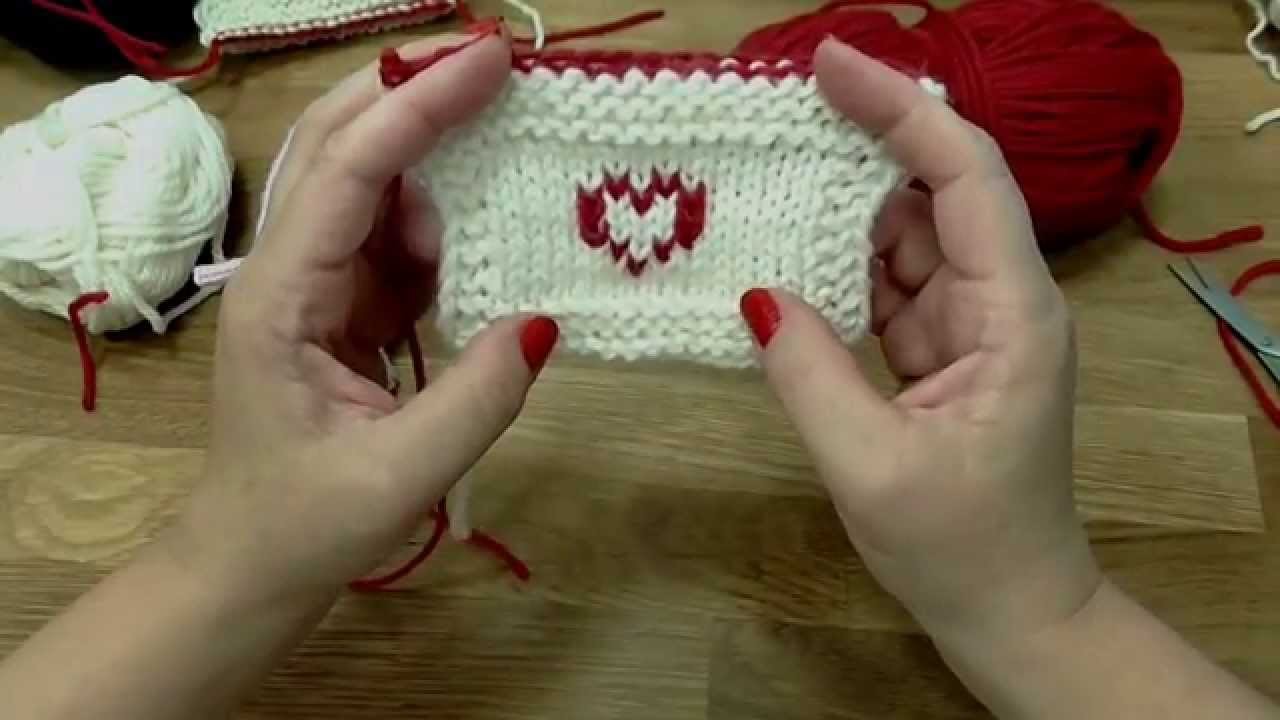 Škola pletení - falešný norský vzor, vyšívání na úplet