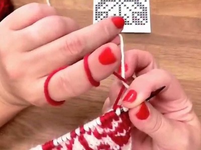 Škola pletení - vyplétání norský vzor, Norwegian knitting tutorial