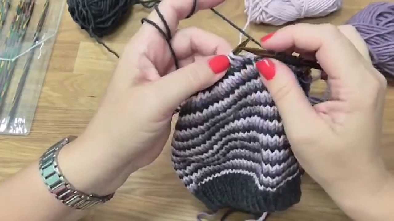 Pletené pruhy - spirála, Helix knitting, 3. díl