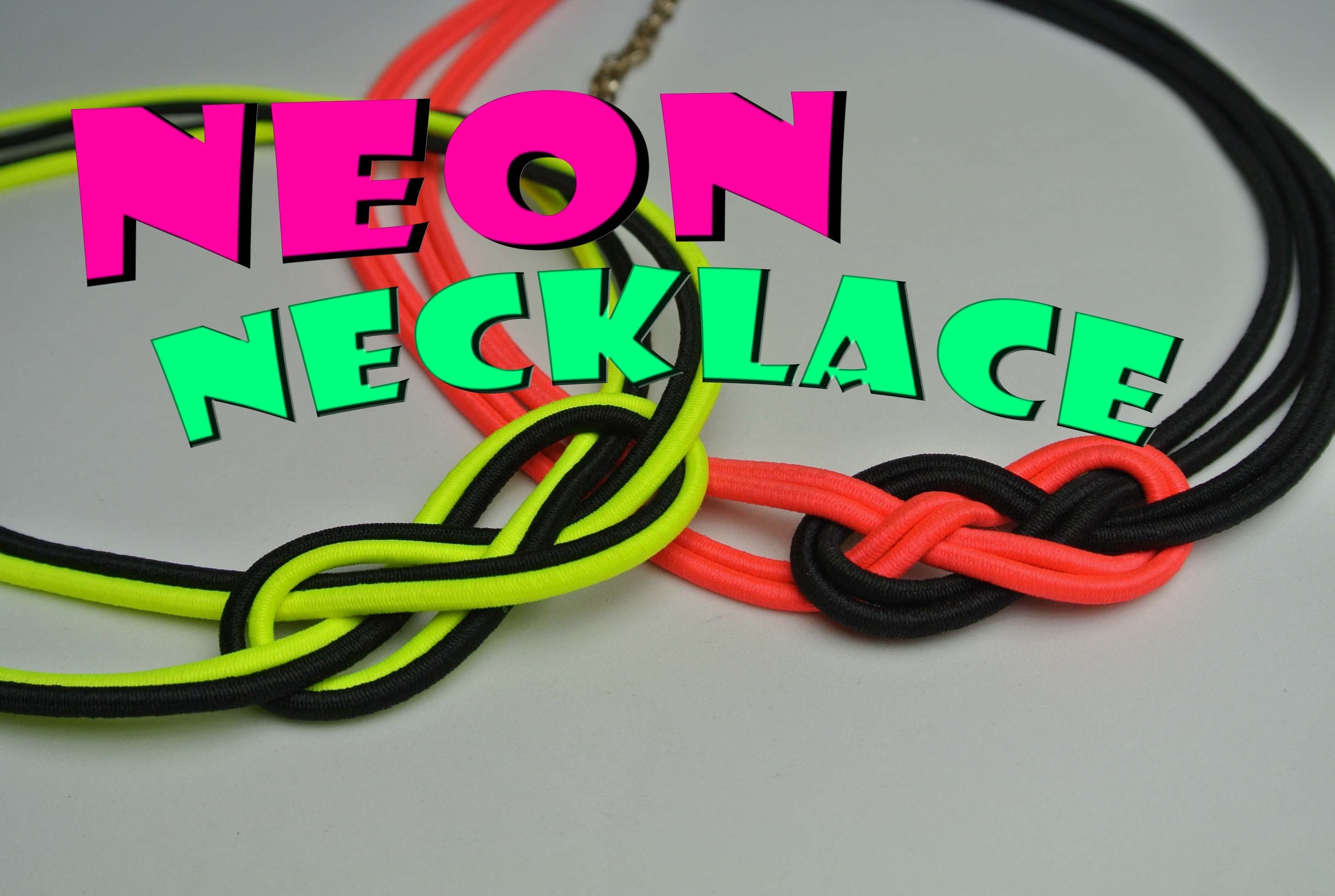 Neonový náhrdelník. Neon summer necklace. DiY