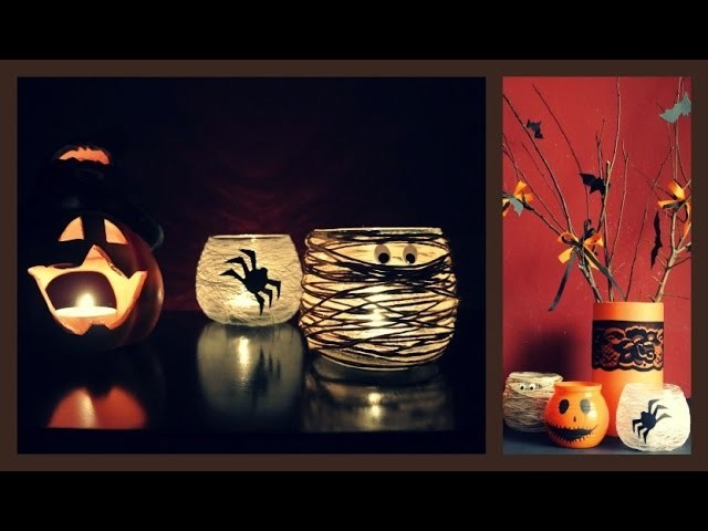 Halloweenská dekorace. Halloween decoration - pumpkin. DiY