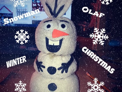 Výroba,návod na sněhuláka Olafa (DIY-snowman Olaf)