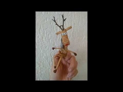 DIY - pletení z papíru vánoční sob. christmas paper raindeer