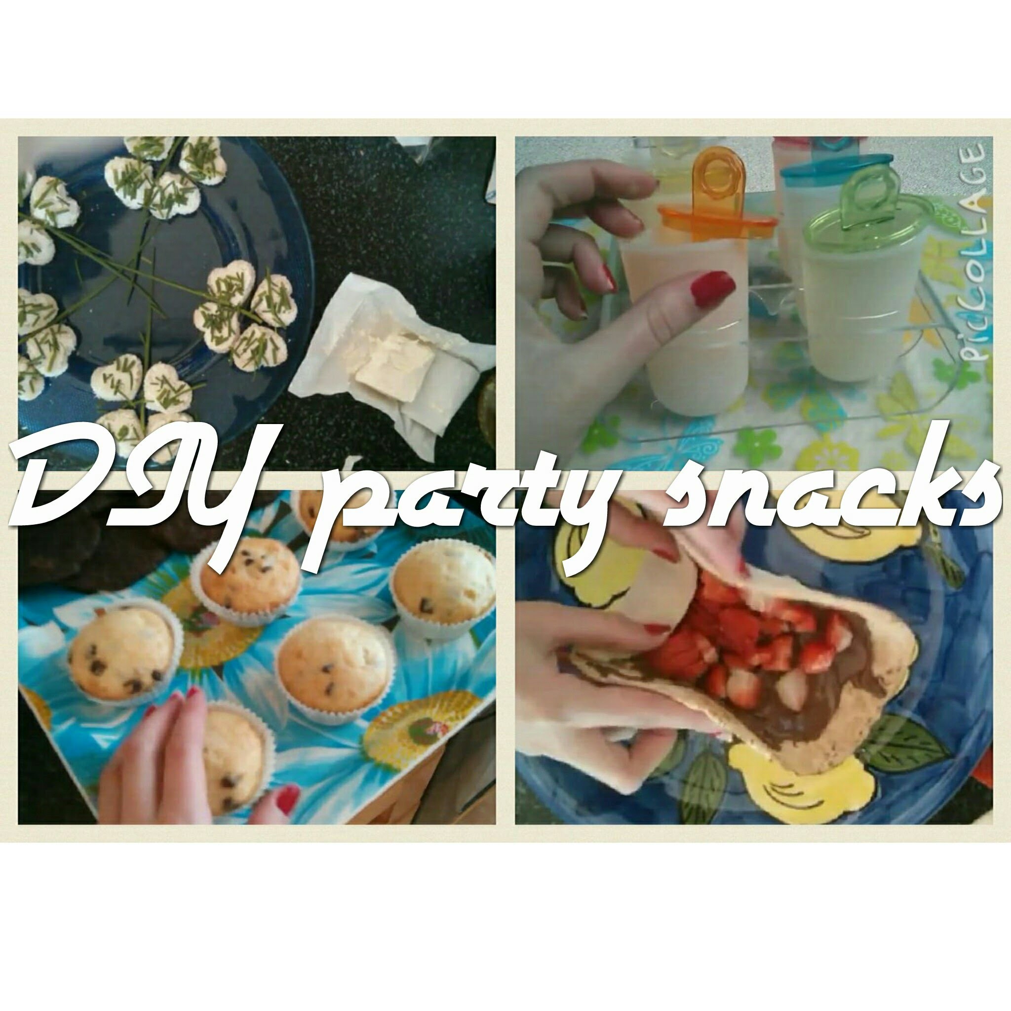 DIY Birthday Party Snacks.občersvení na oslavu. bubbletea, jahodové tortilly