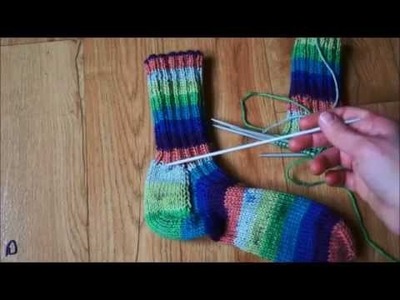 Pletení ponožek na pěti jehlicích - 2. část