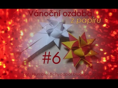 Vánoční ozdoba z papíru #6 (hvězda | DIY: origami star)