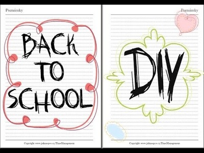 Back to school: DIY 2014. Zpátky do školy 2014