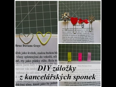 DIY záložky z kancelářských sponek.DIY bookmarks from paperclips