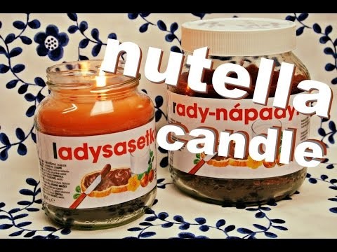 Svíčka jako Nutella. DiY nutella candle. homemade candle