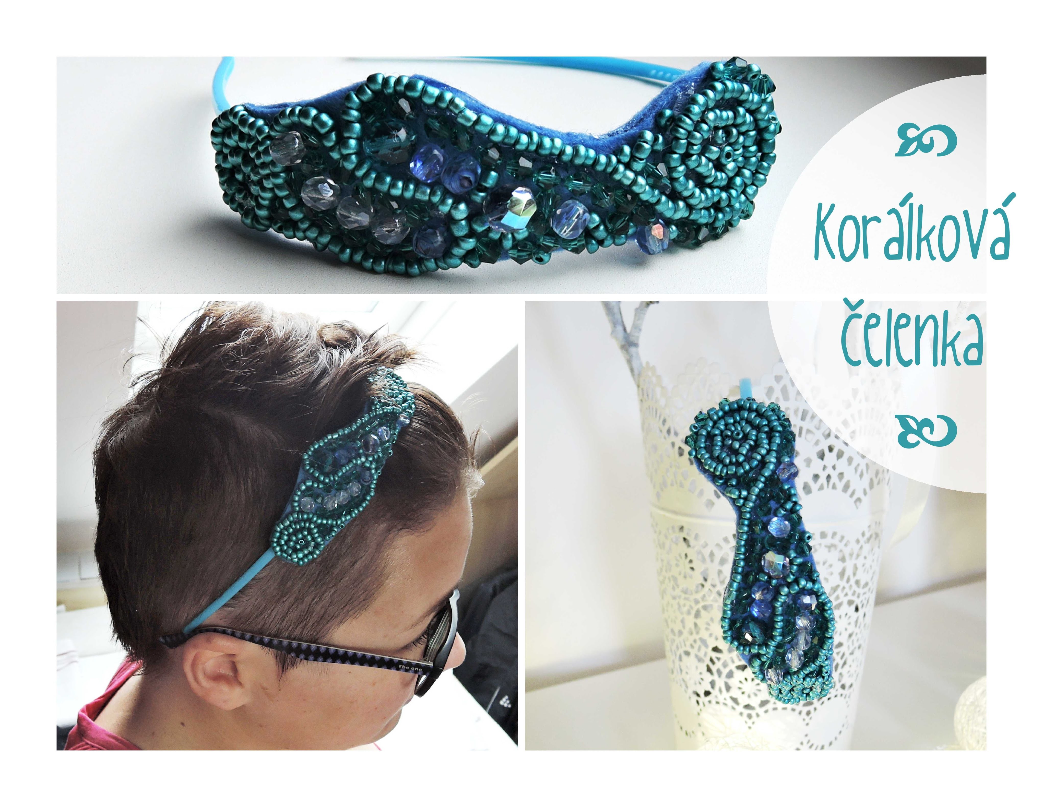 Korálková čelenka. diy beads headband
