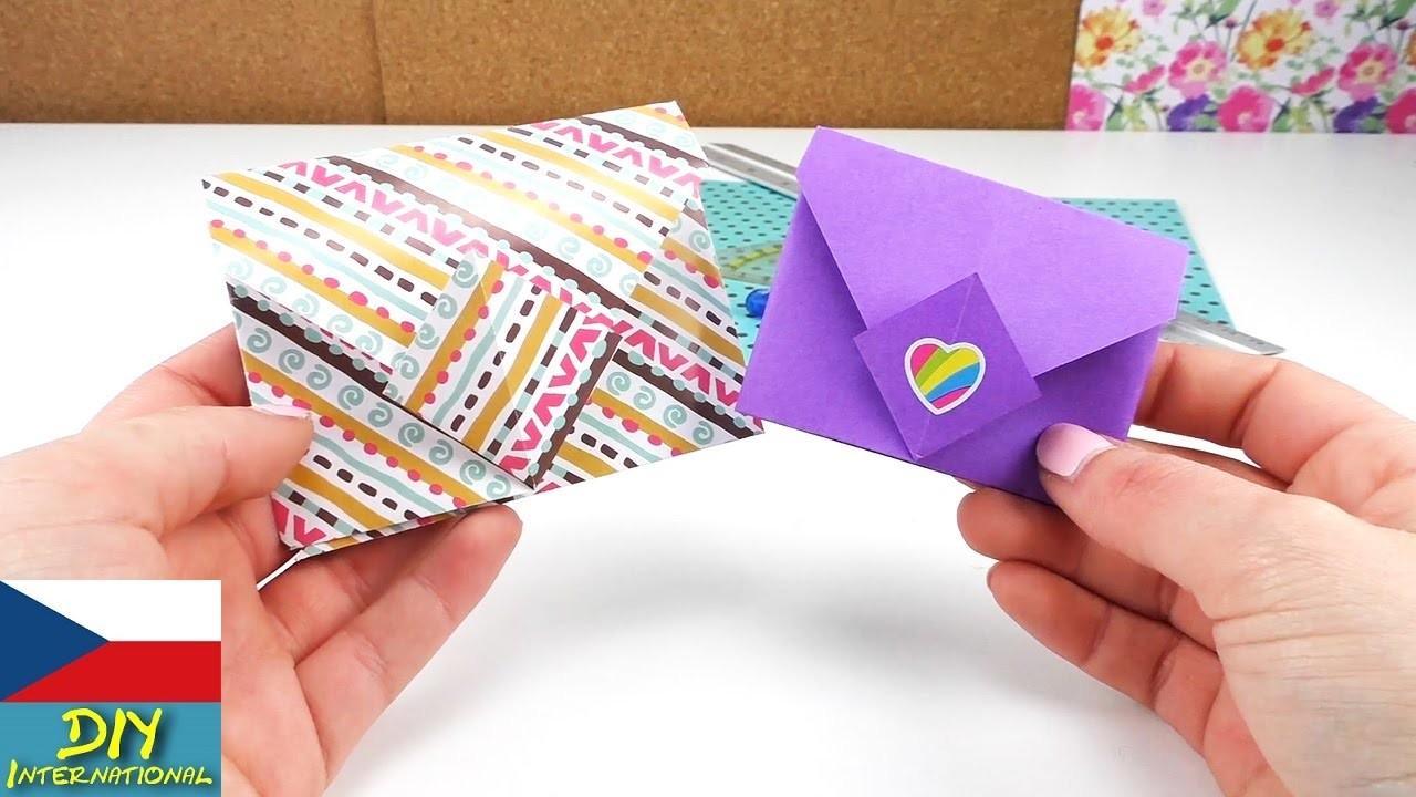 Jak složit obálku Origami DIY. Jak si složit jednoduše barevný dopis Tutorial | česky