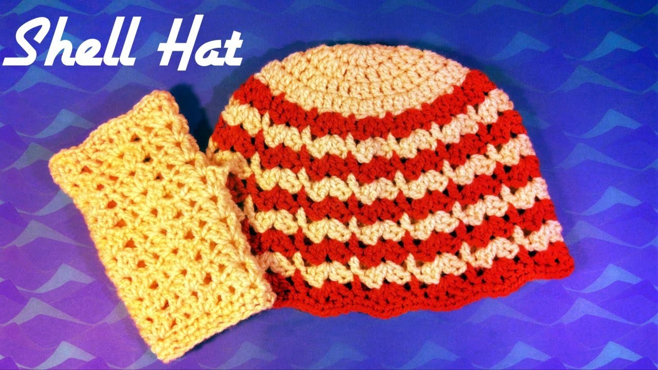 How to Crochet a Shell Hat - Beanie