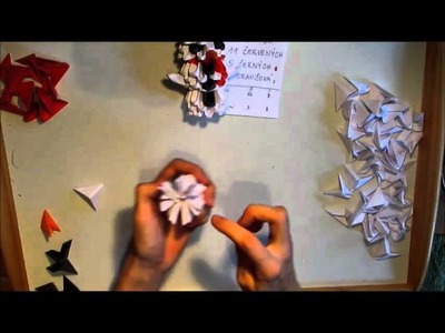 3D Origami - sněhulák (větší) - video návod