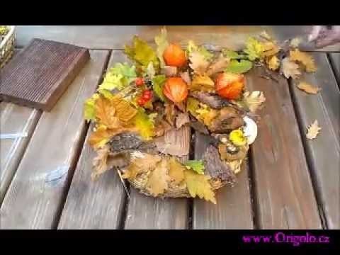 Návod na přírodní podzimní věnec - dekorace