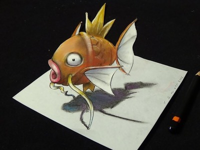 Artistic Draw 3D,  Magikarp Fish