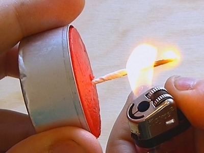 How to - Make a Candle Wick from a Paper Clip  (Jak udělat knot pro svíčku z kancelářské sponky)