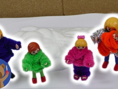 DIY Rodinka dostane nový zimním outfit - zimní oblečení pro figurky z Play mobilu nebo Lega