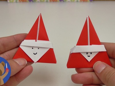 DIY roztomilý Ježíšek nebo Santa Claus - Origami - dekorace do pokoje nebo na vánoční stromek