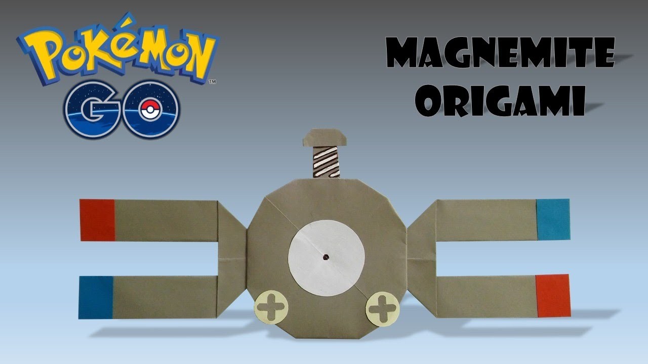 POKEMON - Origami MAGNEMITE Tutorial pokemon origami magnemite how to make pokemon origami magnemite