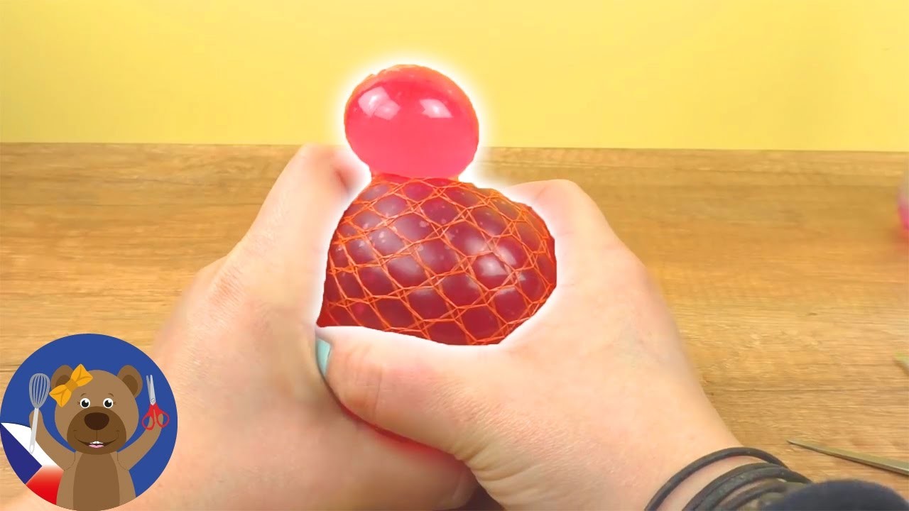 DIY Glibbi Squishy Mesh Ball - super anti-stresový míček - DIY experiment