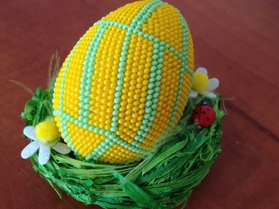 Návod - Háčkované korálkové vejce 6cm 1 Díl - Crochet bead egg 6cm part 1