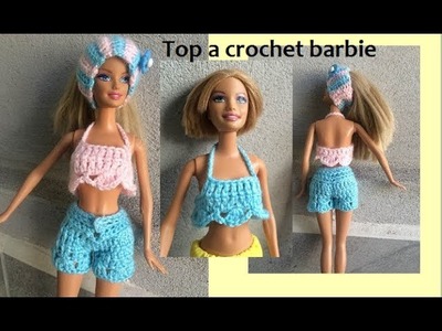 Top a crochet para barbie