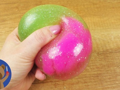 NEW antistresový míček - růžový sliz, zelený Glibbi, třpytky - super cool