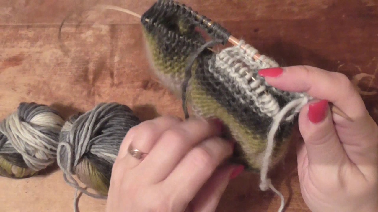 Škola pletení - palčáky pletené zároveň na kruhové jehlici 3. díl