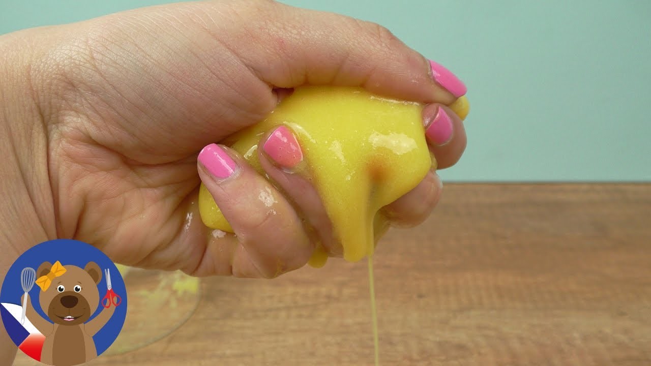 DIY jak si vyrobit plastelínu nebo sliz - slime experiment