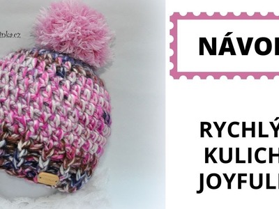 Háčkovaný kulíšek Joyfull Crochet Beanie Joyfull