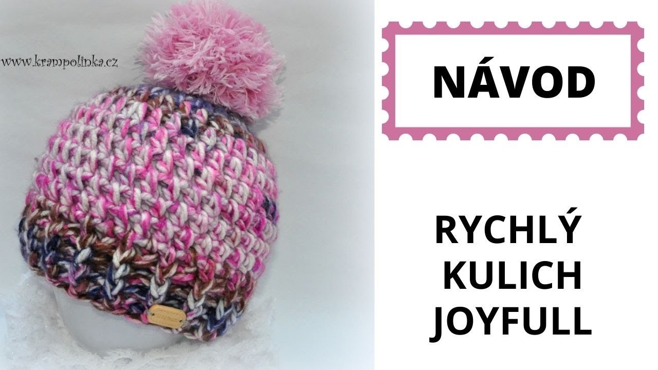 Háčkovaný kulíšek Joyfull Crochet Beanie Joyfull