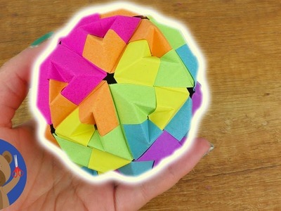 Origami DIY idea | duhový míč jako dekorace nebo dárek | Sonobe origami idea
