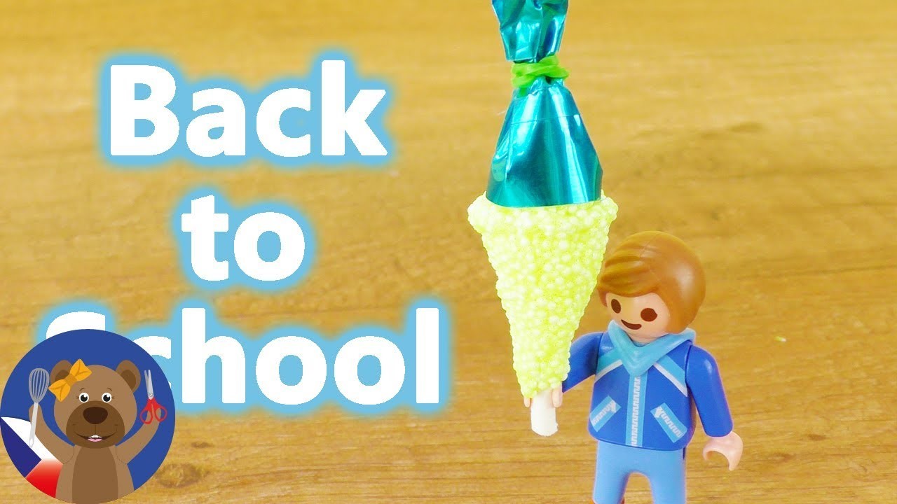 Playmobil DIY Idea | Back to School - nápad pro figurky Playmobil | super jednoduchý kornout