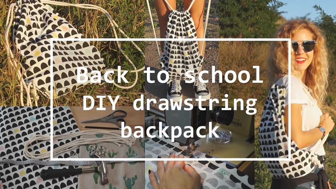 Back to school DIY | Jak si ušít svůj VAK (Drawstring backpack) | Little Rommi