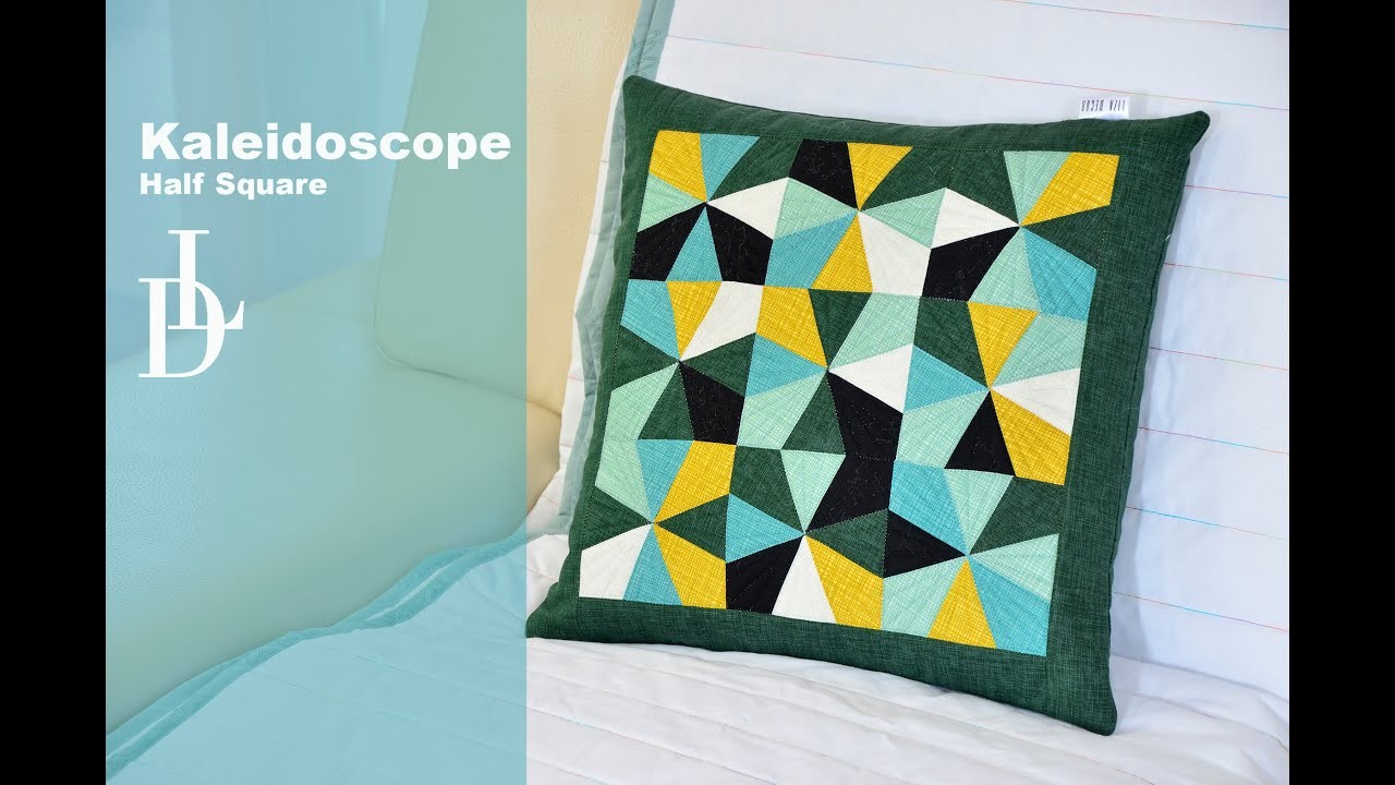 Patchwork Kaleidoscope Half Square - Kaleidoskop z půlených čtverců.