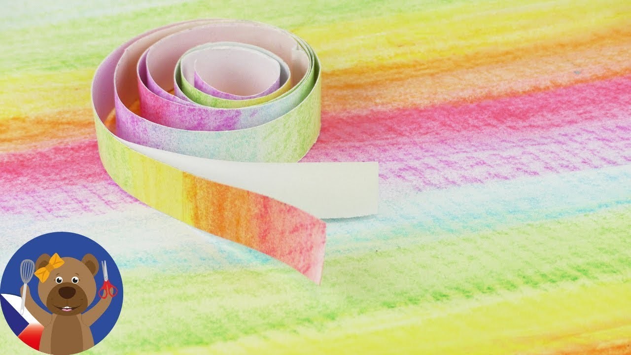 DIY Washitape v duhových barvách |vlastní washi páska - jak si ji uděláte | Super jednoduché
