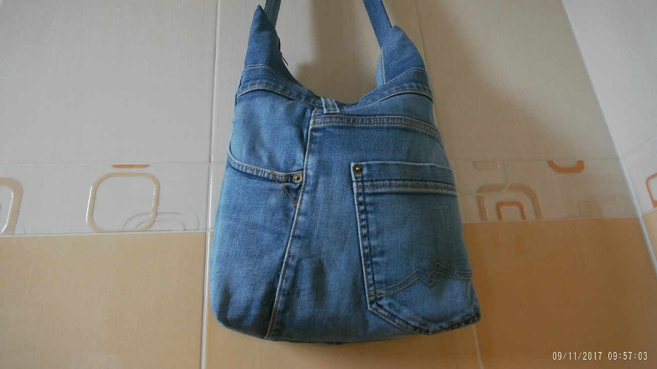 DIY - Šijeme kabelku ze starých džinů. How to Sew jeans handbag.