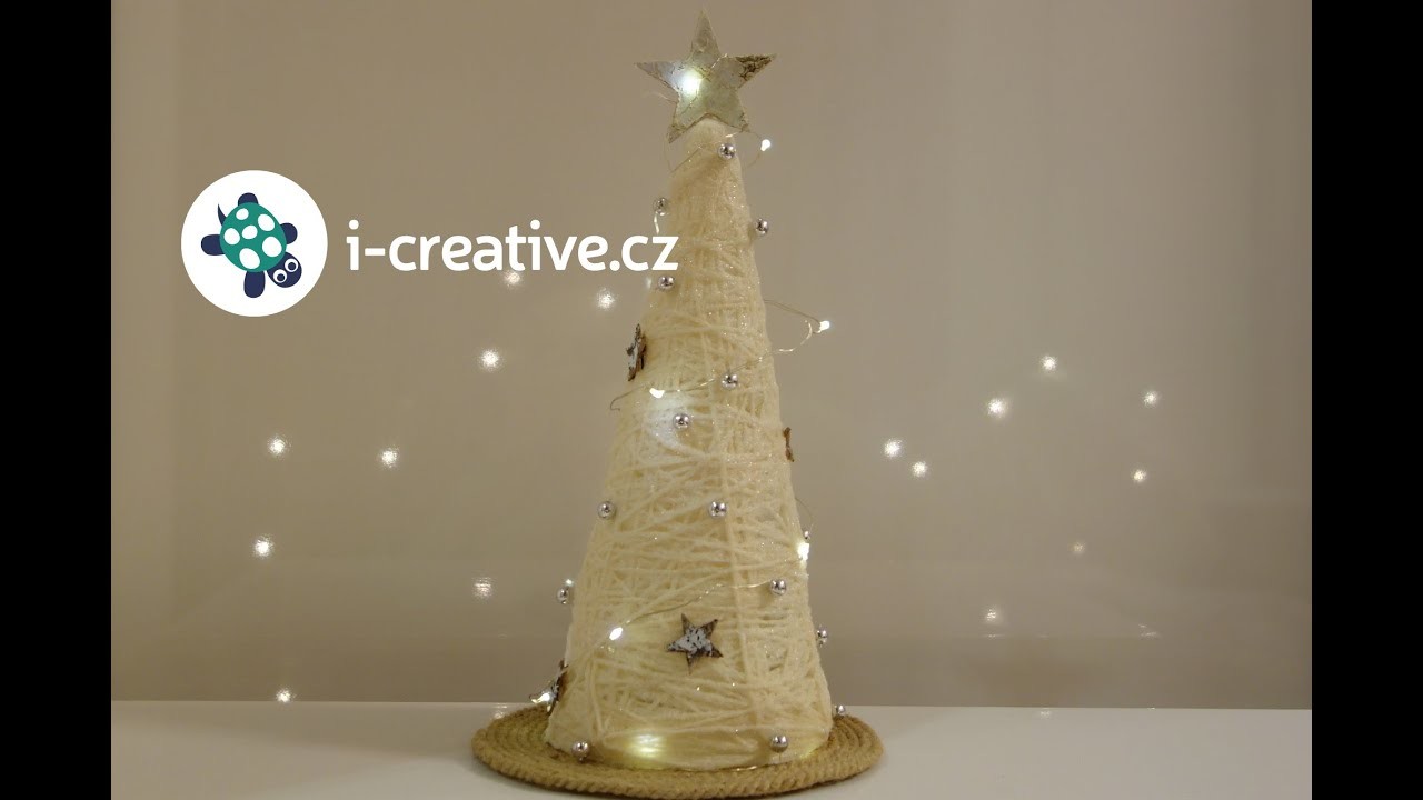 Vánoční dekorace - návod na stromeček z bavlnky