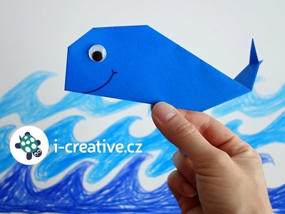 Velryba z papíru - origami návod pro malé děti