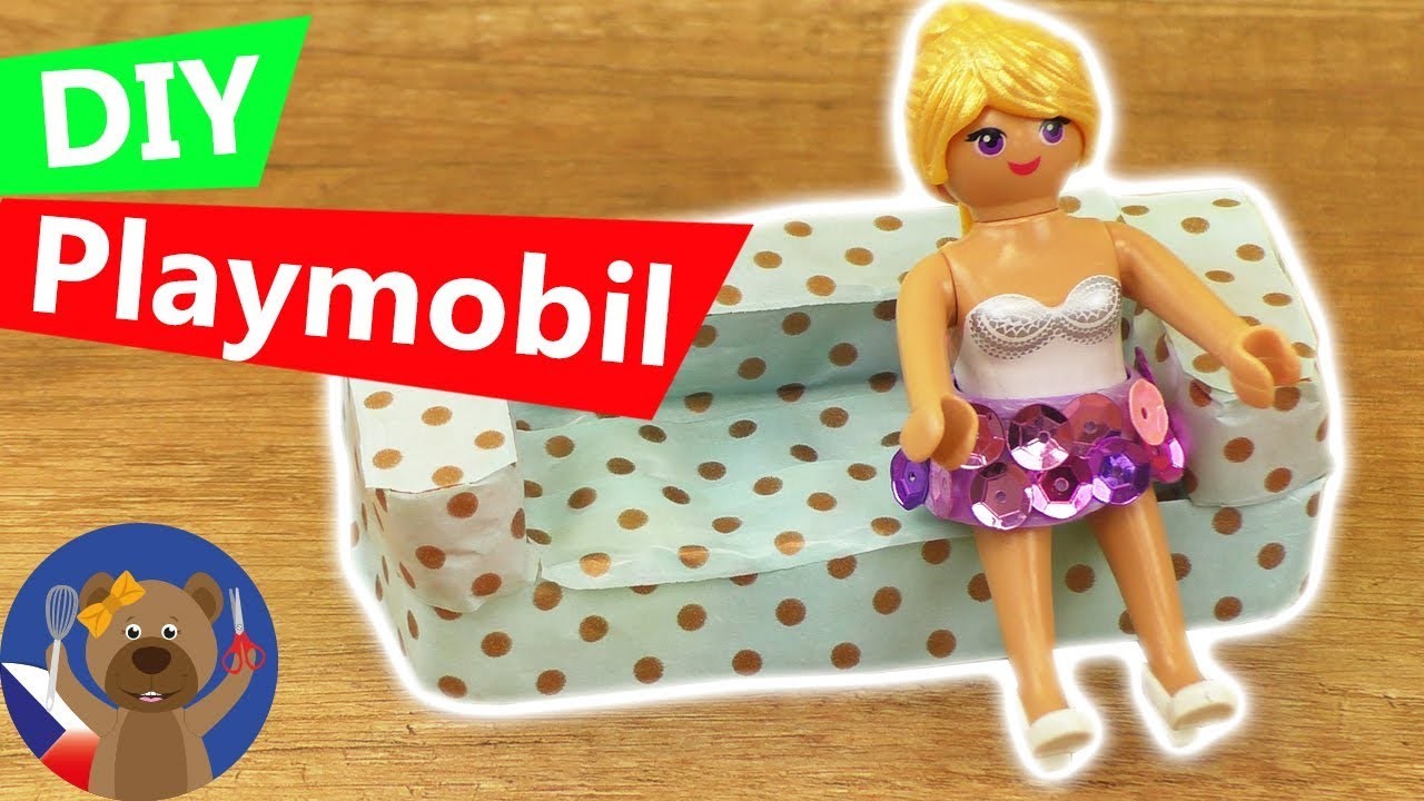 Playmobil DIY | Jak si sami uděláte pohovku | Zařízení do obýváku pro Playmobil figurky