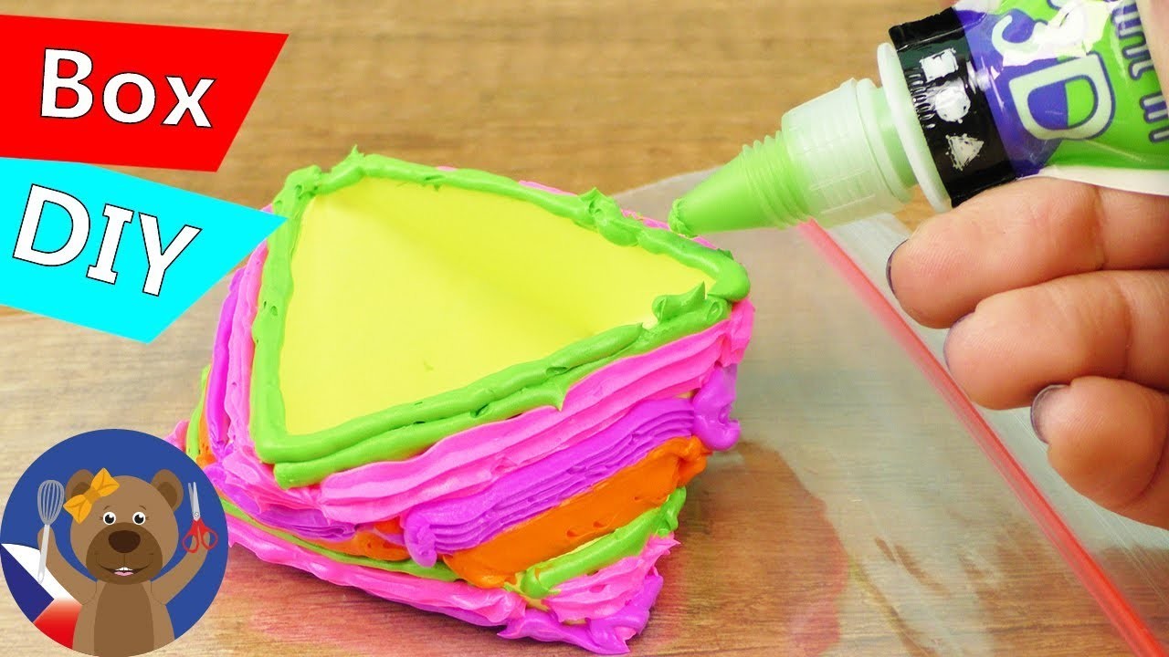 Silk Clay Creamy DIY Box s 3D  | super barevná krabička  | silk clay z tuby | hezký nápad na dárek