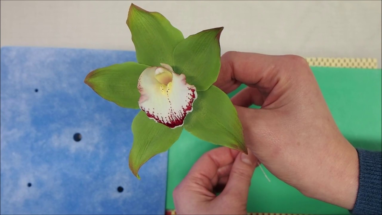 2.  Sugar Cymbidium orchid  - Tutorial. Návod na modelování orchideje cymbidium z cukrové hmoty.