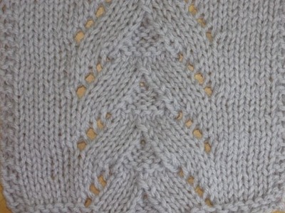 How to knit fish tale lace stitch