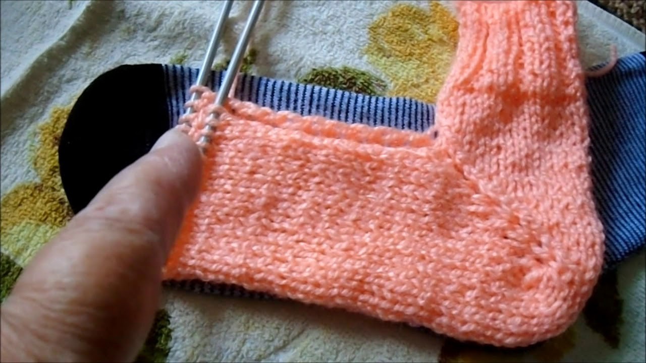 Ponožky pletené na dvou jehlicích
