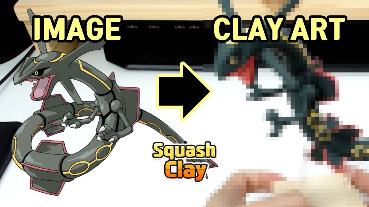 Pokémon Clay art - Shiny Rayquaza Dragon.Flying Legendary Pokémon